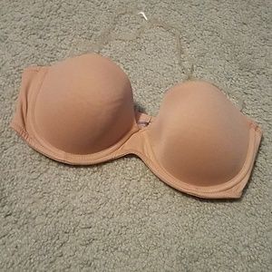 Strapless aerie nude bra adjustable clear straps